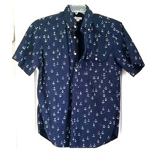 Merona shirt Navy blue w/ white anchors